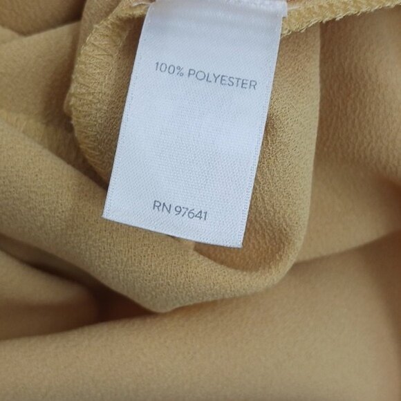 J. Jill Button Front Shirt Womens Size Small Yellow Long Sleeve Blouse Casual - Picture 7 of 8